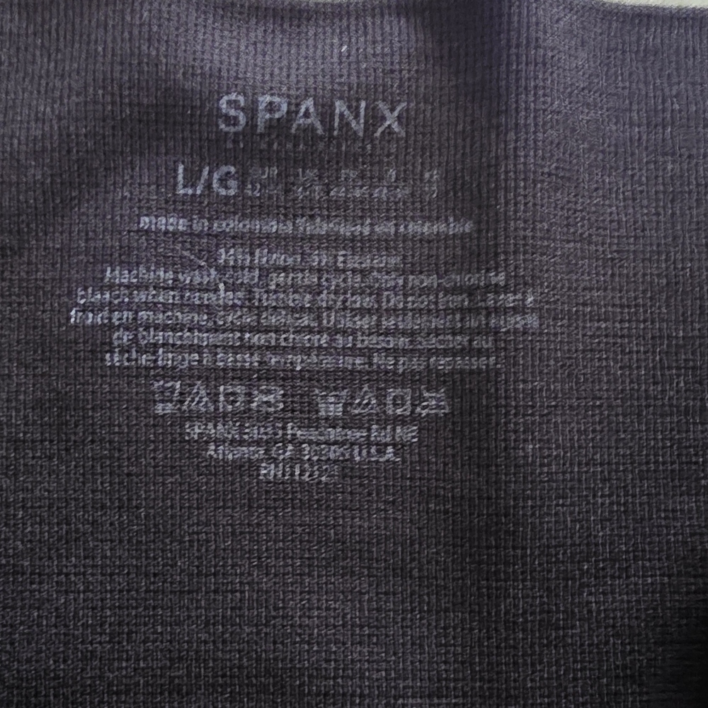 SPANX Black Leggings with Gold Zipper - Picture 3 of 4